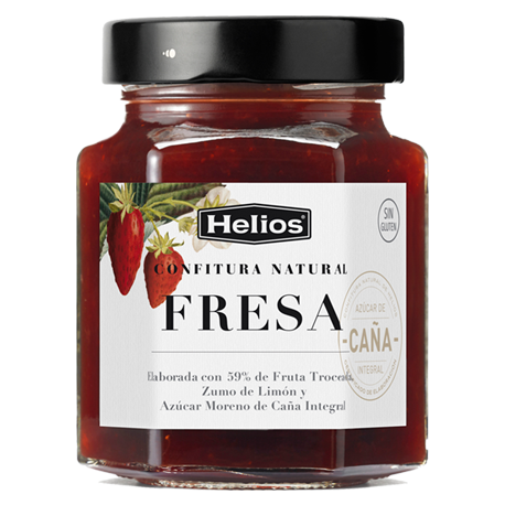 HELIOS Natural Strawberry Jam Jar with 330 net grams - Conservalia
