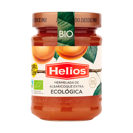 HELIOS Organic Apricot Jam Jar with 350 net grams - Conservalia
