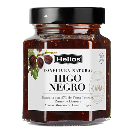 HELIOS Natural Black Fig Jam Jar with 330 net grams - Conservalia