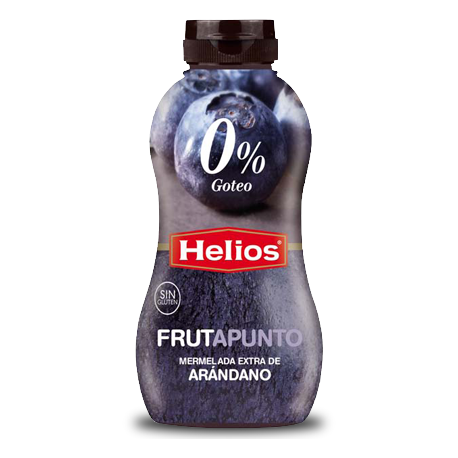 HELIOS FRUTAPUNTO Extra Blueberry Jam No Drip Soft Bottle with 350 net grams - Conservalia