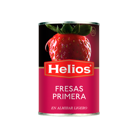 HELIOS Fresas en Almíbar Ligero Lata con 420 gramos netos - Conservalia
