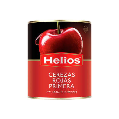 HELIOS Red Cherries in Light Syrup Can with 950 net grams - Conservalia