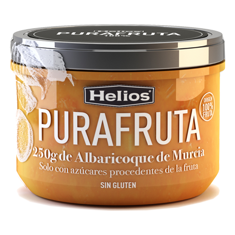 HELIOS Purafruta de Albaricoque Tarro con 250 gramos netos - Conservalia
