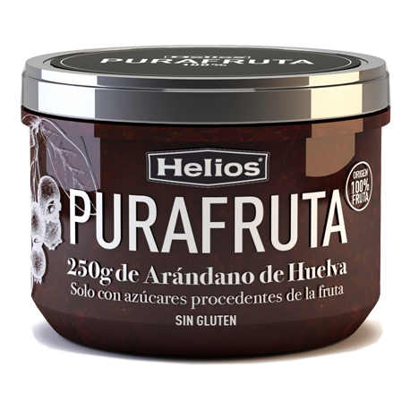 HELIOS Purafruta de Arándano Tarro con 250 gramos netos - Conservalia