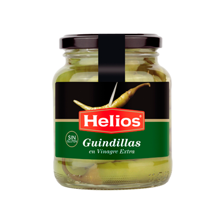 HELIOS Pickled Hot Peppers Jar with 345 net grams - Conservalia
