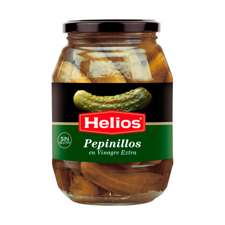 HELIOS Pickled Gherkins Jar with 1 kg net - Conservalia