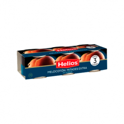 HELIOS Peach Halves in Light Syrup Pack of 3 Units with 600 net grams (3 x 200 g)