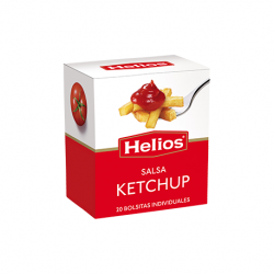 HELIOS Ketchup Caja con 20 Bolsitas con 200 gramos netos (20 x 10 g)