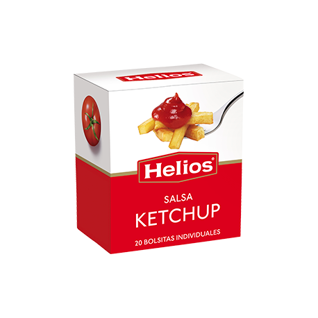 HELIOS Ketchup Box with 20 Sachets with 200 net grams (20 x 10 g) - Conservalia