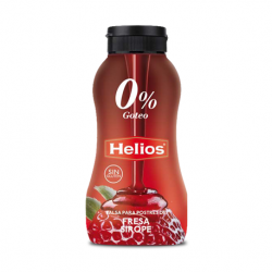 HELIOS Strawberry Syrup No Drip Soft Bottle with 295 net grams