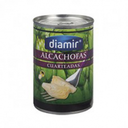 DIAMIR Quartered Artichoke in Brine 12/14 count Can with 390 net grams