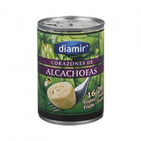 DIAMIR Artichoke Hearts in Brine 16/20 count Can with 390 net grams