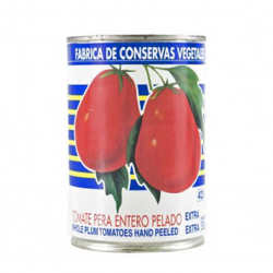MARÍA DEL CARMEN Hand Peeled Whole Plum Tomatoes Can with 390 net grams