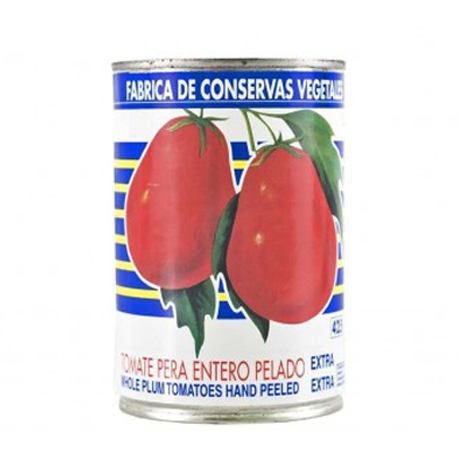 MARÍA DEL CARMEN Tomate Entero Pelado Lata con 390 gramos netos