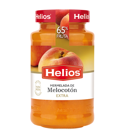 HELIOS Extra Peach Jam Jar with 640 net grams - Conservalia