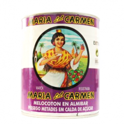 MARIA DEL CARMEN Mitades de Melocotón en Almíbar Ligero Lata con 840 gramos netos