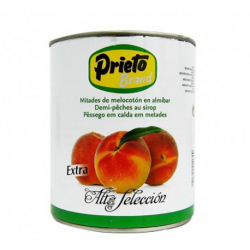 PRIETO Peach Halves in Syrup Can with 840 net grams