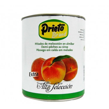 PRIETO Peach Halves in Syrup Can with 840 net grams