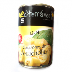 MEDITERRÁNEO Corazones de Alcachofa de 12 a 14 piezas Lata con 390 gramos netos