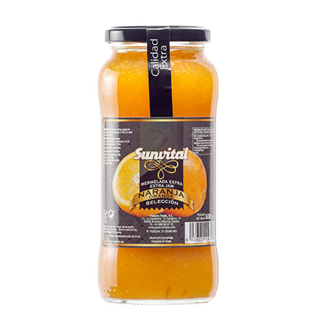 SUNVITAL Mermelada de Naranja Tarro con 630 gramos netos