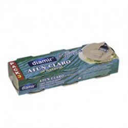 DIAMIR Atún Claro Natural Pack 3 Latas con 240 gramos netos (3 x 80 g)