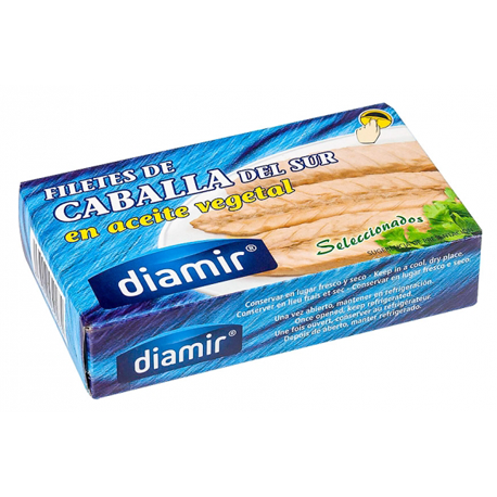 DIAMIR Fillets of Shouthern Mackerel in Vegetable Oil Can with 90 net grams