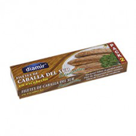 DIAMIR Fillets of Shouthern Mackerel in Pickled Sauce Pack-2 Cans with 90 net grams