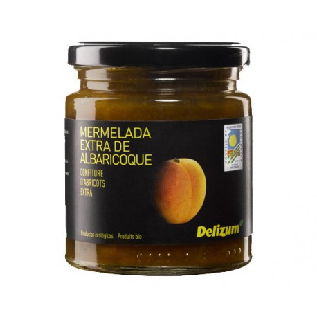 DELIZUM Organic Apricot Jam Jar with 270 net grams