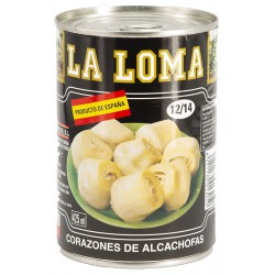 LA LOMA Corazones de Alcachofa de 12 a 14 piezas Lata con 390 gramos netos