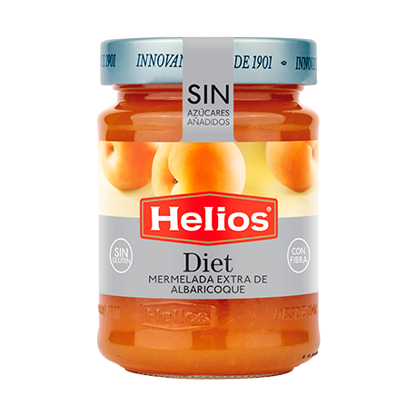 HELIOS Diet Apricot Jam Jar with 280 net grams - Conservalia