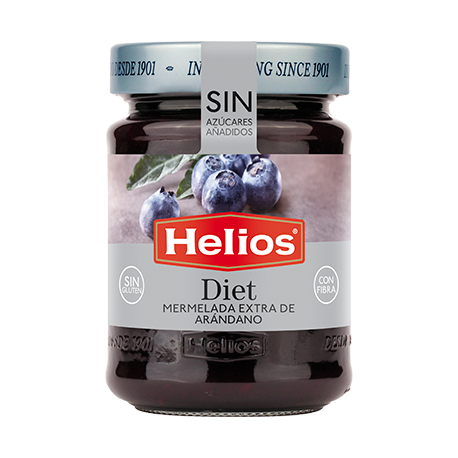 HELIOS Diet Blueberries Jam Jar with 280 net grams - Conservalia